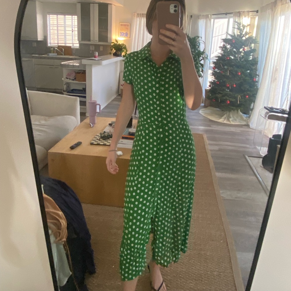 Reformation green bottom down dress